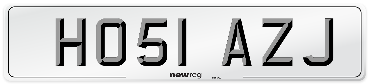 HO51 AZJ Number Plate from New Reg